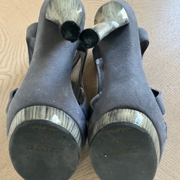 Jil Sander Sandal Pumps, Grey, Suede, Strappy, Stilleto, Size 36.5 - Picture 7 of 15